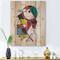 Designart - Colored Geometric Abstract Compositions II - Modern Print on Natural Pine Wood